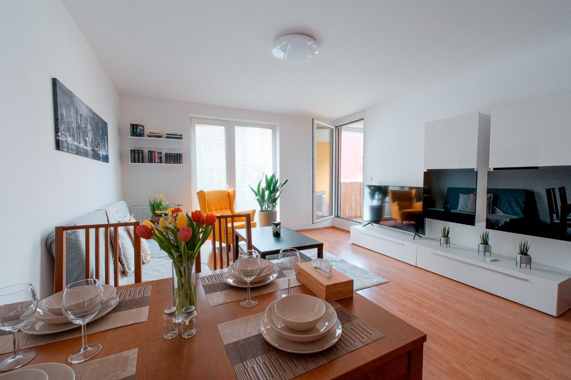 Apartman U Metra, 4 Hoste, Parking Free, Blizko O2 Arena Praag Buitenkant foto
